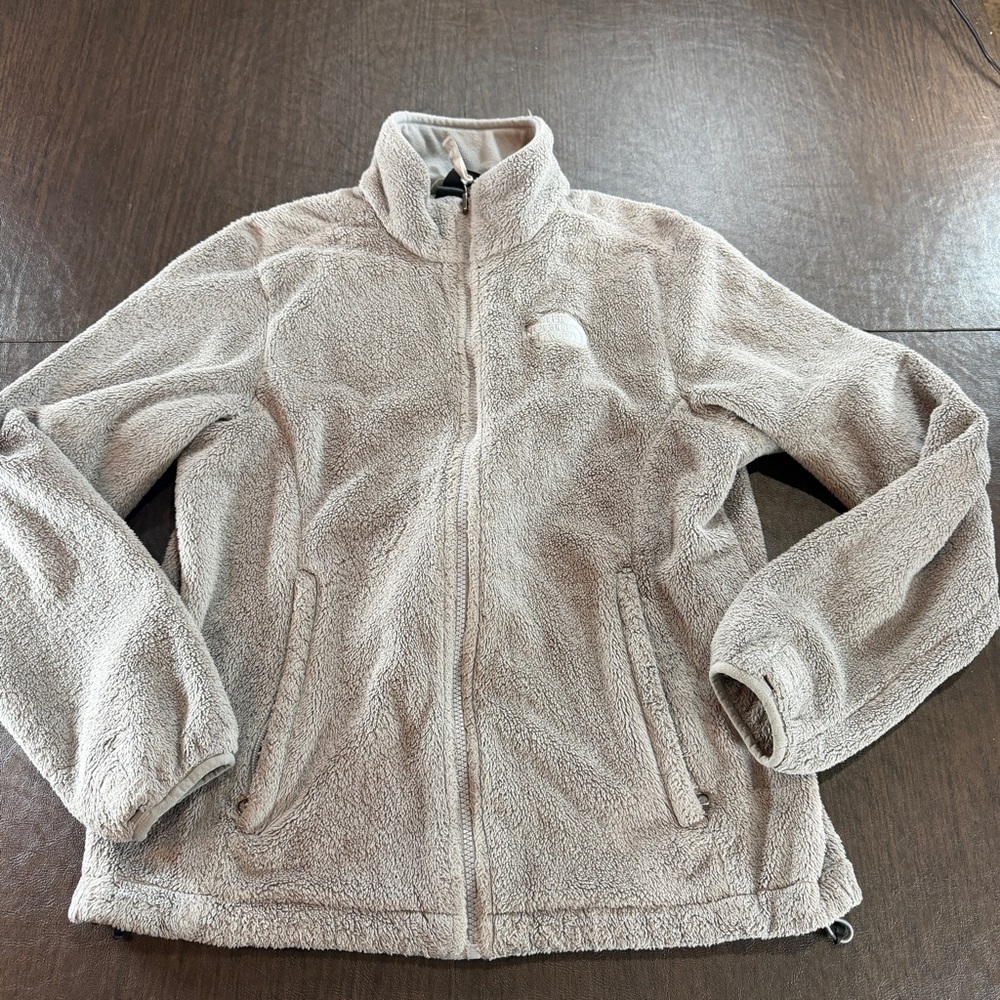 North face Women’s Cozy Full-Zip Fleece Jacket in Light Gray Sz M